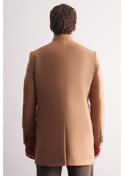 İmza Camel Hakim Yaka Classic Slim Fit Esnek Kaban 1008255162 Camel
