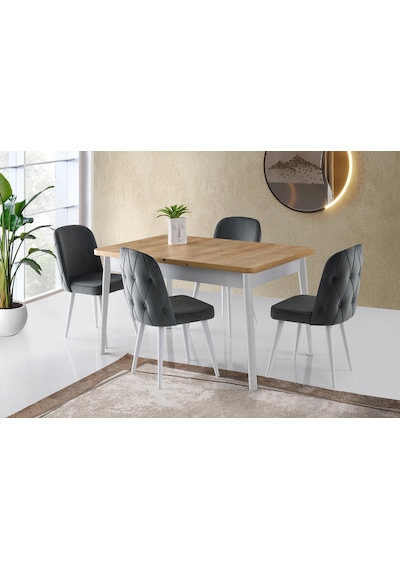 Lotus Mdf Salon Mutfak Masa Sandalye Takımı 90x140