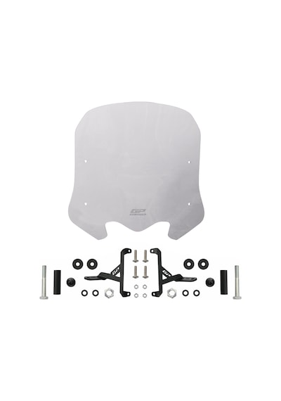 GP Kompozit Honda SH 125 2024-2025 Uyumlu Kısa Ön Cam Füme 41 cm
