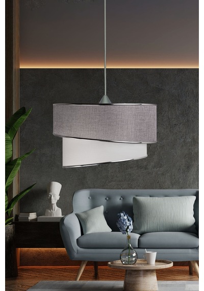 Eslight E65 Rüzgar Modern Tekli Sarkıt Avize Açık Gri