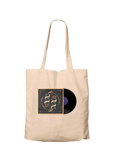 Guns N Roses New Fose Plak Krem Fermuarlı Bez Çanta Gabardin