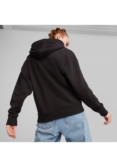 Puma Classics Shiny Logo Kadın Siyah Sweatshirt625595