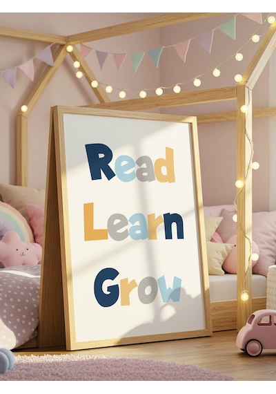 Read Learn Grow Dijital Baskı Poster V7 Çerçevesiz