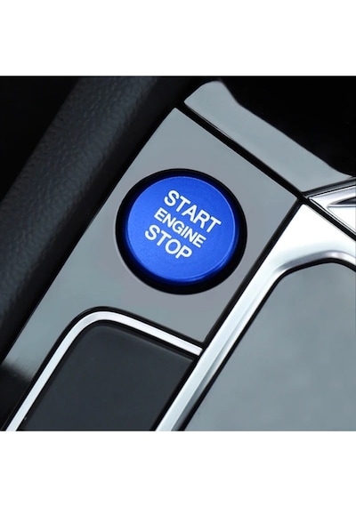 Passat B8 Start Stop Tuş Buton Kaplaması Mavi Renk