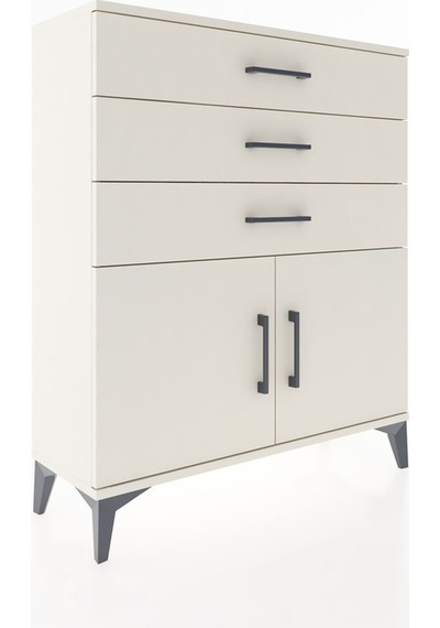 Arges Şifonyer Tek Raflı 3 Çekmeceli 2 Kapaklı 88x30x106 Aytaşı-aytaşı Aytası