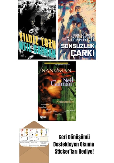 Yıldız Tozu + Sonsuzluk Çarkı Ara Dünya 3 Ciltli + Sandman 9 Merhametliler