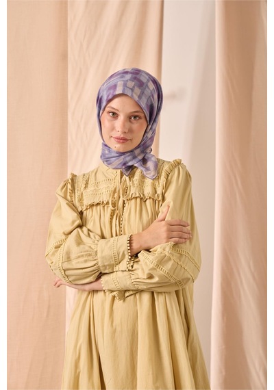 Silk Home Soft Eşarp 73096-29 Lila, Krem, Mor, Eflatun
