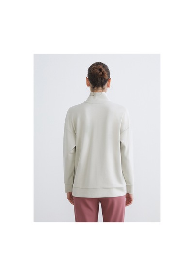 LC Waikiki Alıta Cıty Farkıyla Lcw Everyday Gri Dik Yaka Kadın Sweatshirt Gri - 924123697 Gri