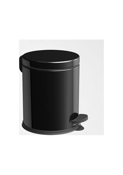 Pedallı Banyo Çöp Kovası 5lt Siyah Beyaz Pembe Metal Çok Renkli