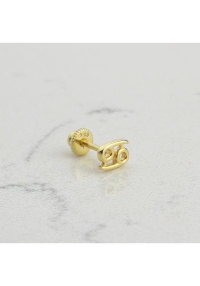 Glorria Altın Yengeç Burcu Helix Piercing Altın