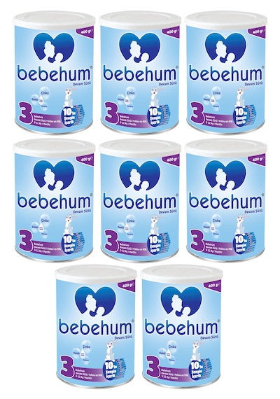 Bebehum 3 Numara Teneke Devam Sütü 9-12 Ay 400 gr x 8 Adet