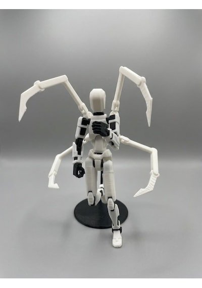 Md Design Dummy 13 V1.5 Spider Kollar Hareketli Aksiyon Figür Seti - Örümcek Robot Stand Hediyeli Örümcek adam