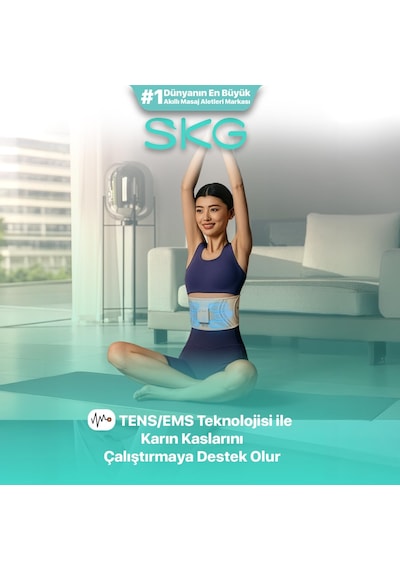 SKG GS300 TENS-EMS Akıllı Taşınabilir Karın Masaj Aleti/Robotu | Isı Terapisi - Termoterapi