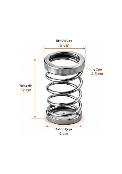 Metal Spiral Kalemlik, Paslanmaz Çelik Yay Tasarımlı Masaüstü Kalemlik, Gümüş Ofis Kalem Tutucu, Modern Masa Dü Genel