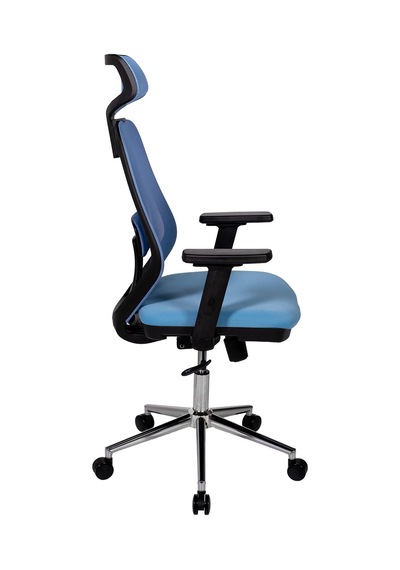 Ofisbazaar Dali Fileli Yönetici Koltuğu Ergonomik Başlıklı Ofis Koltuğu Açık Mavi Mavi