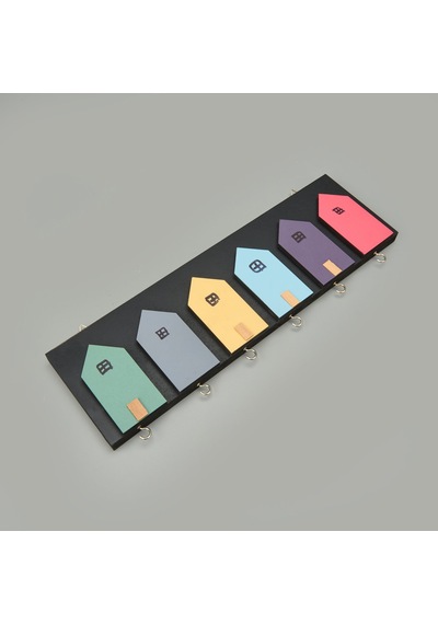 Deco House Duvar Askısı - Renkli - 40x12 Cm
