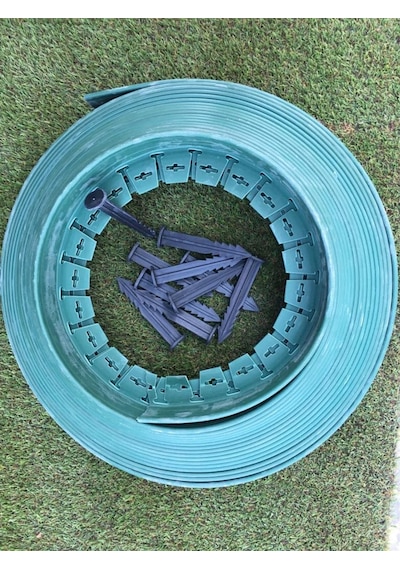 YEŞİL ÇİM AYIRICI SINIRLAYICI 25 METRE (SABİTLEME KAZIĞI 50 ADET HEDİYE)