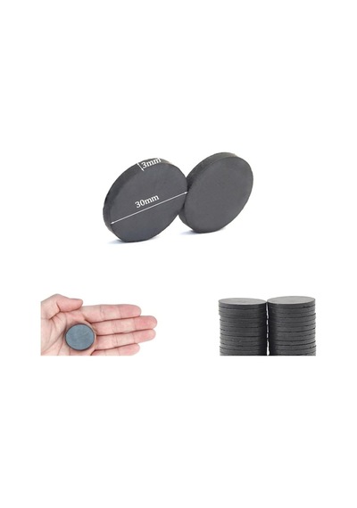 30x3 Mm Yuvarlak Dekoratif Süsleme Mıknatısı Kokulu Taş Nişan Kına Magneti 20 Adet