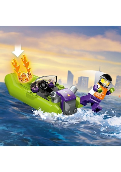 LEGO® City İtfaiye Kurtarma Teknesi 60373 5+ Yaratıcı Oyuncak Yapım Seti - 144 Parça