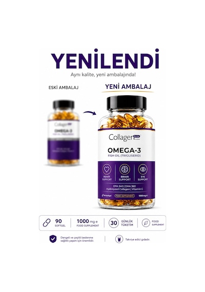 Collagen Forte Platinum Omega 3 Premium Balık Yağı 90 Kapsül