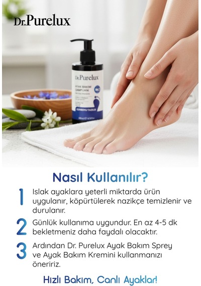 Ayak Tırnak Bakım, Koku Karşıtı Ayak Bakım Şampuanı 200ml
