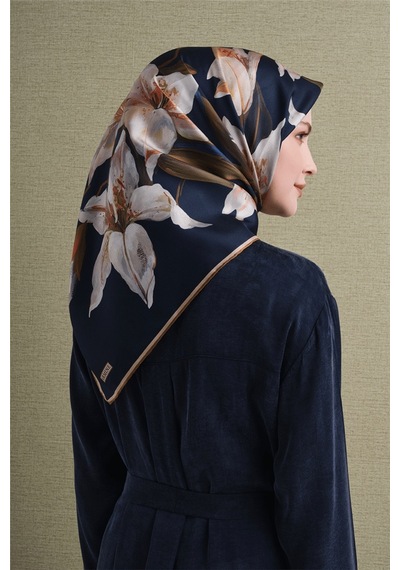 Armine İpek Eşarp 2027 Kış - 9620-04 Lacivert Twill