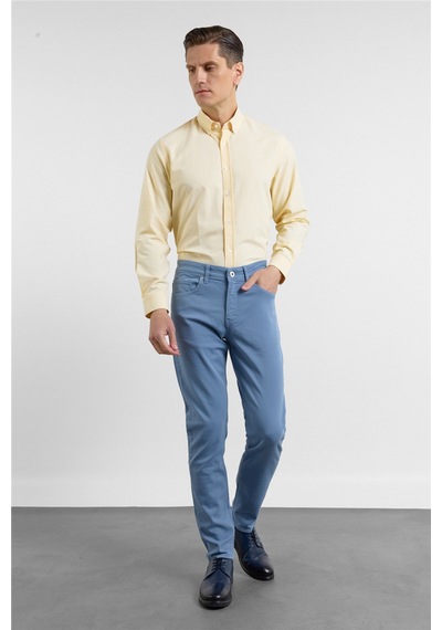 İmza A.turkuaz 5 Cep Düz Paça Gabardin Slim Fit Pamuklu Pantolon 1003260318