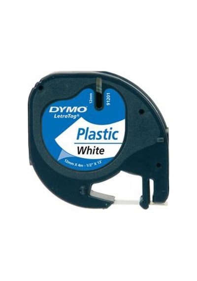Dymo Letratag Plastik Şerit 12 Mm X4 Mt Beyaz 10 Lu Kutu