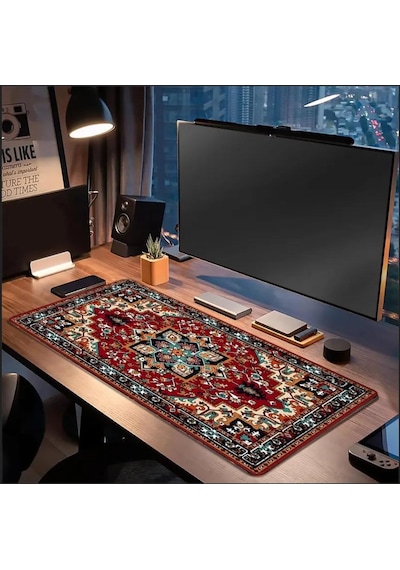70x30 Cm Dekoratif Halı Temalı Kaydırmaz Taban Speed Yüzey Oyuncu Mouse Pad Gaming