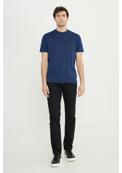 AC&Co / Altınyıldız Classics Erkek Lacı %100 Pamuk Slim Fit Dar Kesim Bisiklet Yaka Jakarlı Tişört Lacı AC&Co / Altınyıldız Classics Erkek Lacı %100 Pamuk Slim Fit Dar Kesim Bisiklet Yaka Jakarlı Tişört Lacı