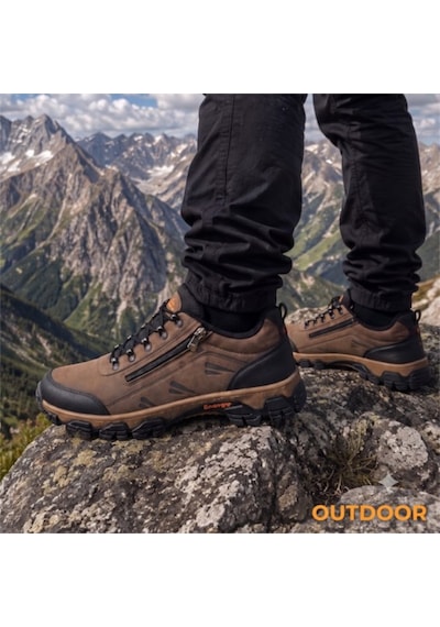 Wanderfull Trekking Kahve Erkek Outdoor Fermuarlı Ayakkabı 36-45 Kahverengi