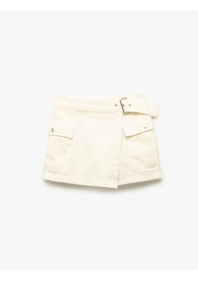 Koton Mini Skort Beyaz 5sal40019mw Beyaz