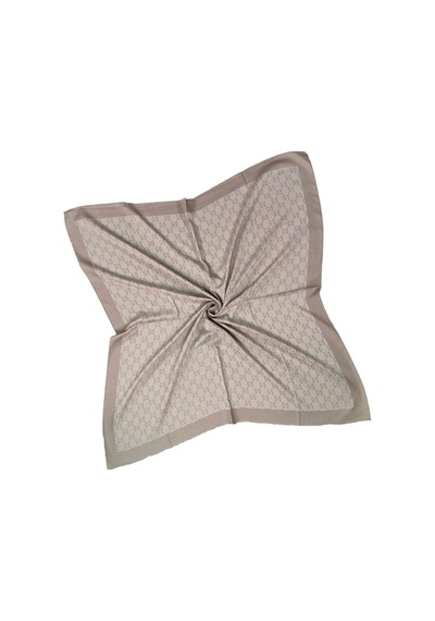 Mim Eşarp Işıl İpek - G Desen Siena Eşarp 100x100 Cm Açık Vizon
