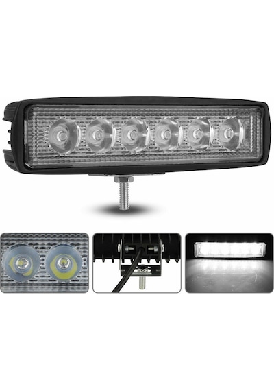 Off Road 6 İnç 18w 6 Led Plastik Kasa Mini Led Bar Oto Gündüz Led