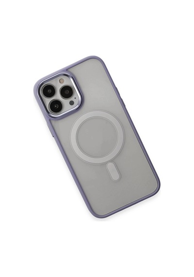 Durukar Apple, Uyumlu iPhone 15 Pro Kılıf Room Magneticsafe Silikon - Lila