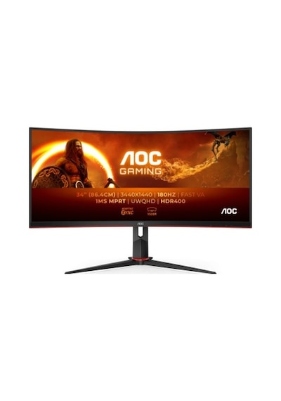 AOC CU34G2XP/BK 34" 1 MS 780 Hz Freesync Premium WQHD VA Curved Monitör (Ölü Piksel)
