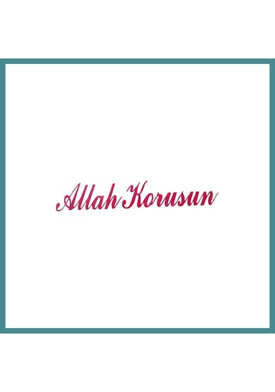 Bezos Allah Korusun Yazılı Oto Sticker Kırmızı 14x3cm Mac Standart