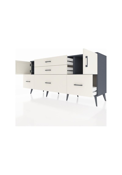 Hyperion Konsol 2 Raflı 5 Çekmeceli 2 Kapaklı 176x44x83 Antrasit-aytaşı Aytaşı Hyperion Konsol 2 Raflı 5 Çekmeceli 2 Kapaklı 176x44x83 Antrasit-aytaşı Aytaşı