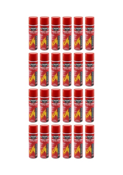 24 Adet Yangın Söndürücü - Yangın Savar Sprey 500ml Ev - Ofis - Oto Araç Ateş Boğucu Köpük Tabaka