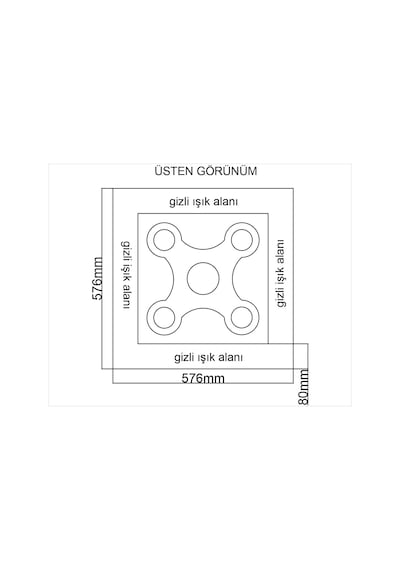 Motifpiyer Spotlu Gizli Işıklı Tavan Göbeği Sgt-54-5