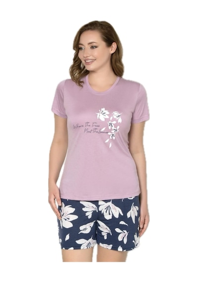Alperi 76-80 Kadın Şortlu Kısa Kollu Pijama Takım 001