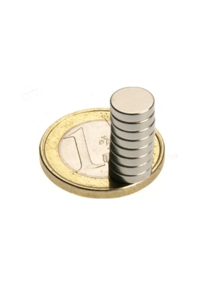 8 X 2 Mm Yuvarlak Neodyum Mıknatıs - 100 Adet