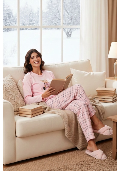 Lela Bayan Pijama Takımı 65723313 Pudra Pudra