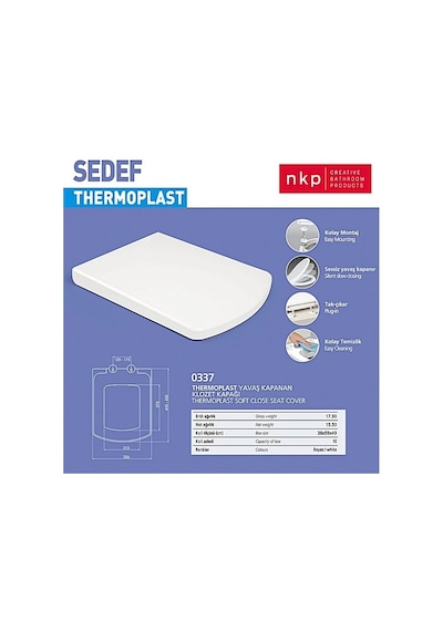 İdevit Vega Venüs / Kale Basıc / Nero Pp Yavaş Soft Klozet Kapağı