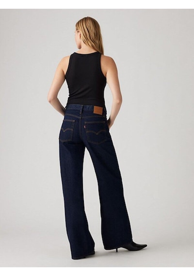 Xl Straight Kadın Jean Pantolon-13029 Dark İndigo - Worn İn