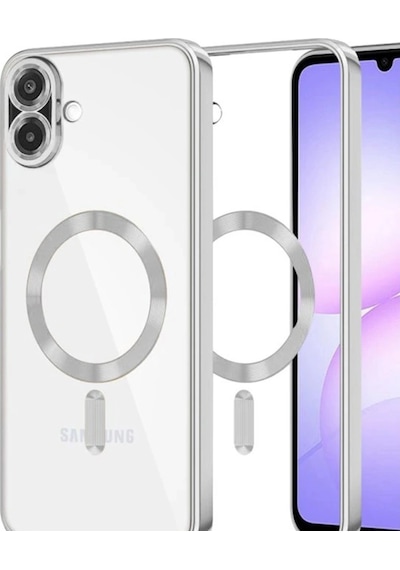 Samsung Uyumlu Galaxy A07 4g Kross Magneticsafe Kapak Gümüş