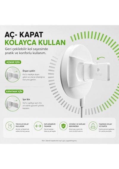 Sbs Qi2 15w Magsafe Uyumlu Kablosuz Şarj Standı Entegre Usb-c Kablo Katlanabilir Stand Manyetik Kablosuz Şarj Cihazı Beyaz Sbs Qi2 15w Magsafe Uyumlu Kablosuz Şarj Standı Entegre Usb-c Kablo Katlanabilir Stand Manyetik Kablosuz Şarj Cihazı Beyaz