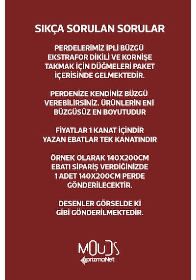 Burgundy 2 Desenli Süet Oturma Odası Salon Fon Perde Baskılı Ekstrafor Büzgü Tek Kanat Prd-1056 Çok Renkli