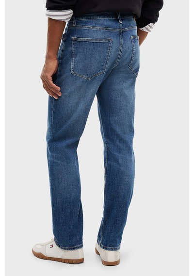 Tommy Jeans Pamuklu Straight Fit Normal Bel Jeans Erkek Kot Pantolon Dm0dm23687 1bk Mavi
