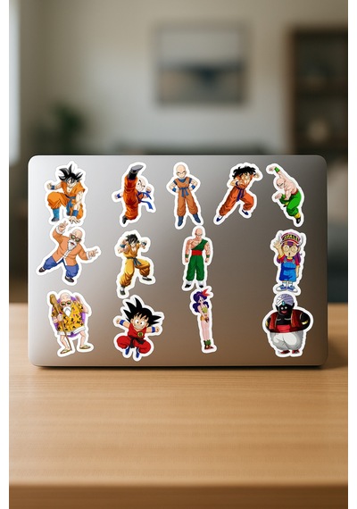 Dragon Ball Anime Telefon Laptop Bullet Journal Sticker Paketi 25 Adet Çok Renkli